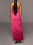 WMNS Halter Style Maxi Wrap Effect Maxi Length Dress